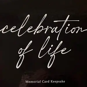 Celebration Of Life ~ Memorial Card Keepsake