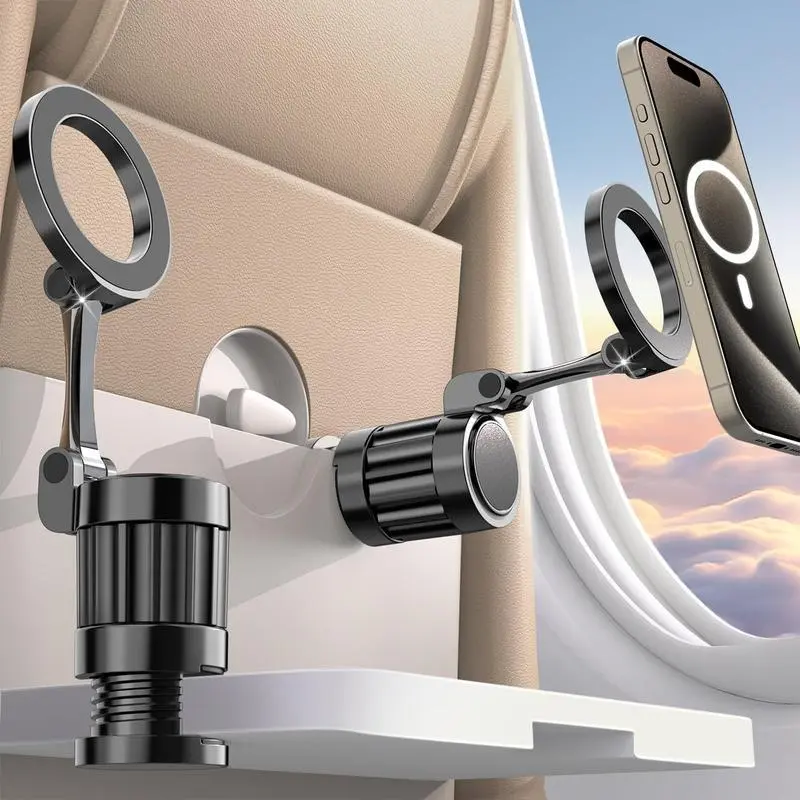 [Copy of] Airplane Phone Holder, Magnetic Airplane Phone Mount, Portable Travel Phone Holder, Airplane Travel Essentials, Universal Plane Phone Holder Mount with Metal Ring