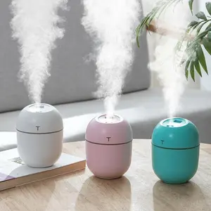 The Mini Ultrasonic USB Humidifier & Essential Oil Diffuser—a Portable Aroma Maker for Home and car, Featuring Soothing LED Night Lamp and Anion Mist with Green Pink White Color