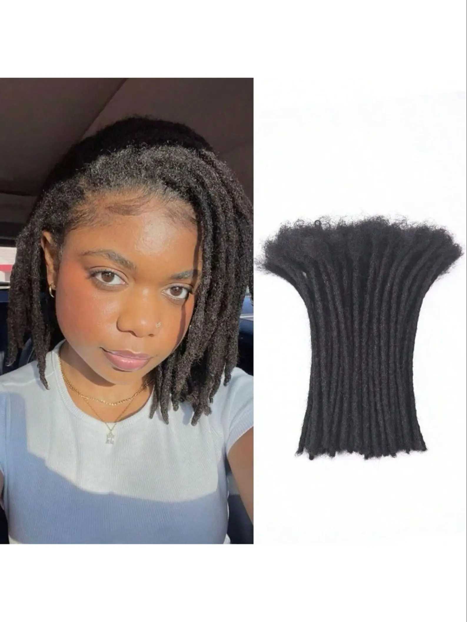4-16 Inch 0.6cm Thick Loc Extensions, 60 Strands Dreadlock Extensions, Crochet Locs, Handmade Permanent, Dyeable & Bleachable, Natural, Hair Extensions