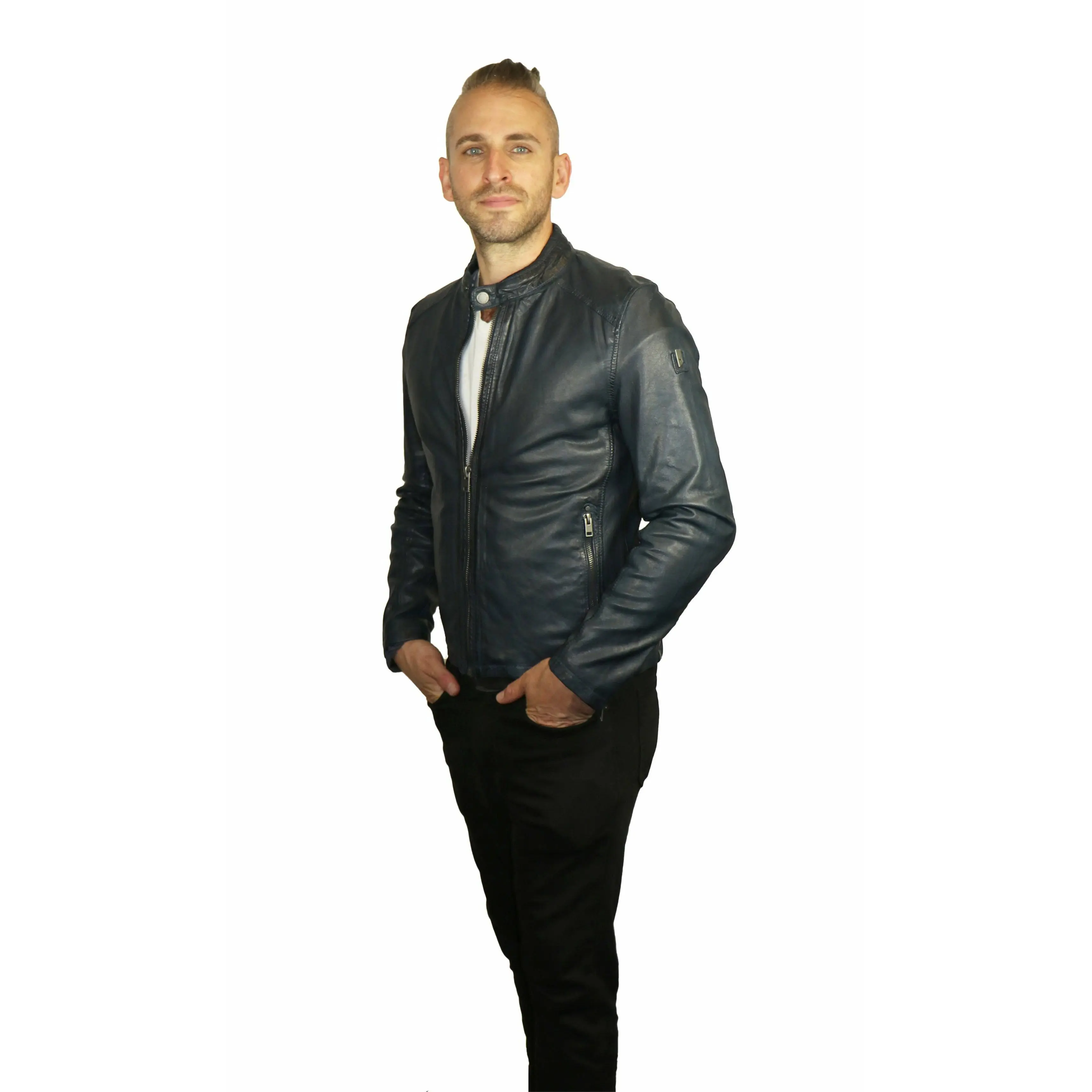 Mauritius Men's Cave  Moto Leather Jacket