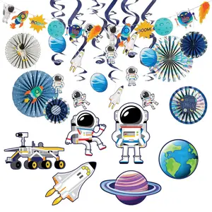 Out of This World Space Party Decorating Kit - 25 Pieces for Stellar Celebrations