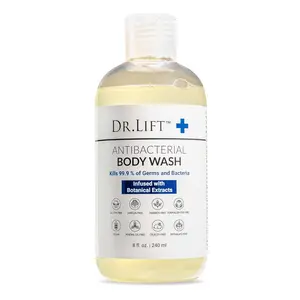 DR. LIFT Antibacterial Body Wash | Kills 99.9% of Germs | Made in America | Antibacterial Soap - Infused with Botanical Extracts | Shower Gel Body Wash for Women & Men | Liquid Bath Soap - 8 Oz