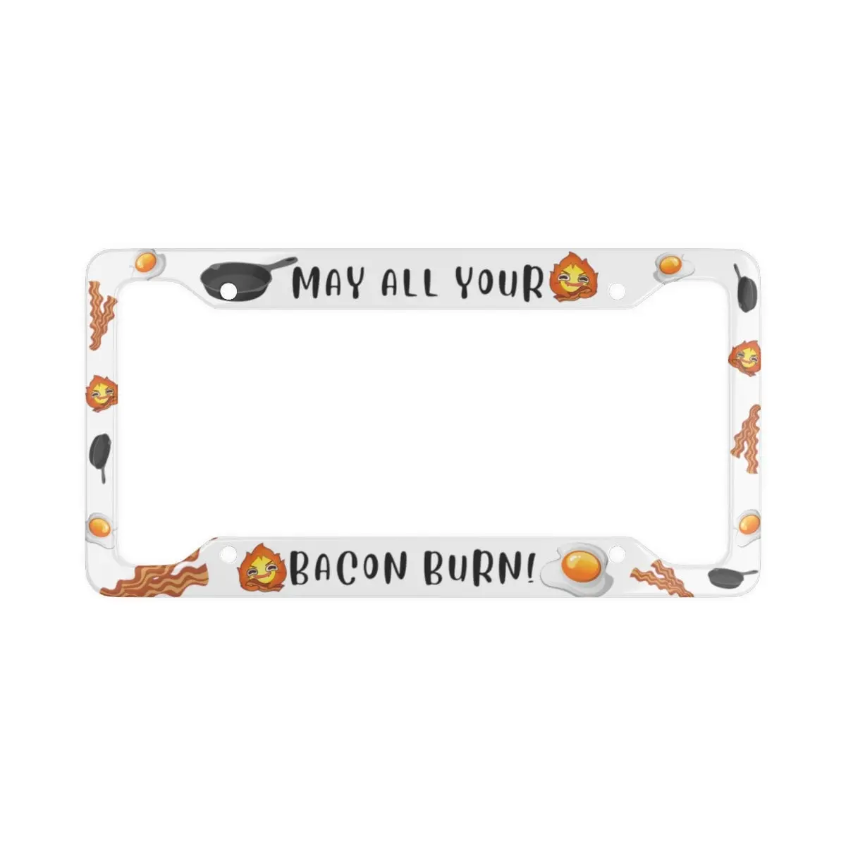 Everything's Ghibli Studio Accessories Store - Calcifer License Plate Frame Howl's Moving Castle Studio Ghibli Fanart Anime License