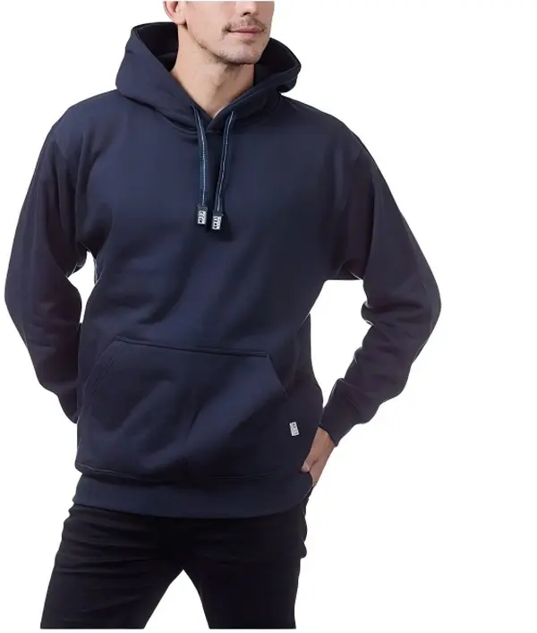 Pro Club Men's Heavyweight Pullover Hoodie - Soft Cotton-Polyester Blend Fleece Top, Relaxed Fit, Athletic Style, Ribbed Cuffs Stay Up, Pocket, Long Sleeve for Holiday Casual OOTD Layering
