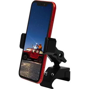 Nilkatss Upgraded Aluminum Alloy Phone Mount for Jeep Wrangler 2018-2023 JL JLU & 2020-23 Gladiator JT, Spring-load Design, 360 °   Adjustable, Fits 4.7" to 6.8" Dev
