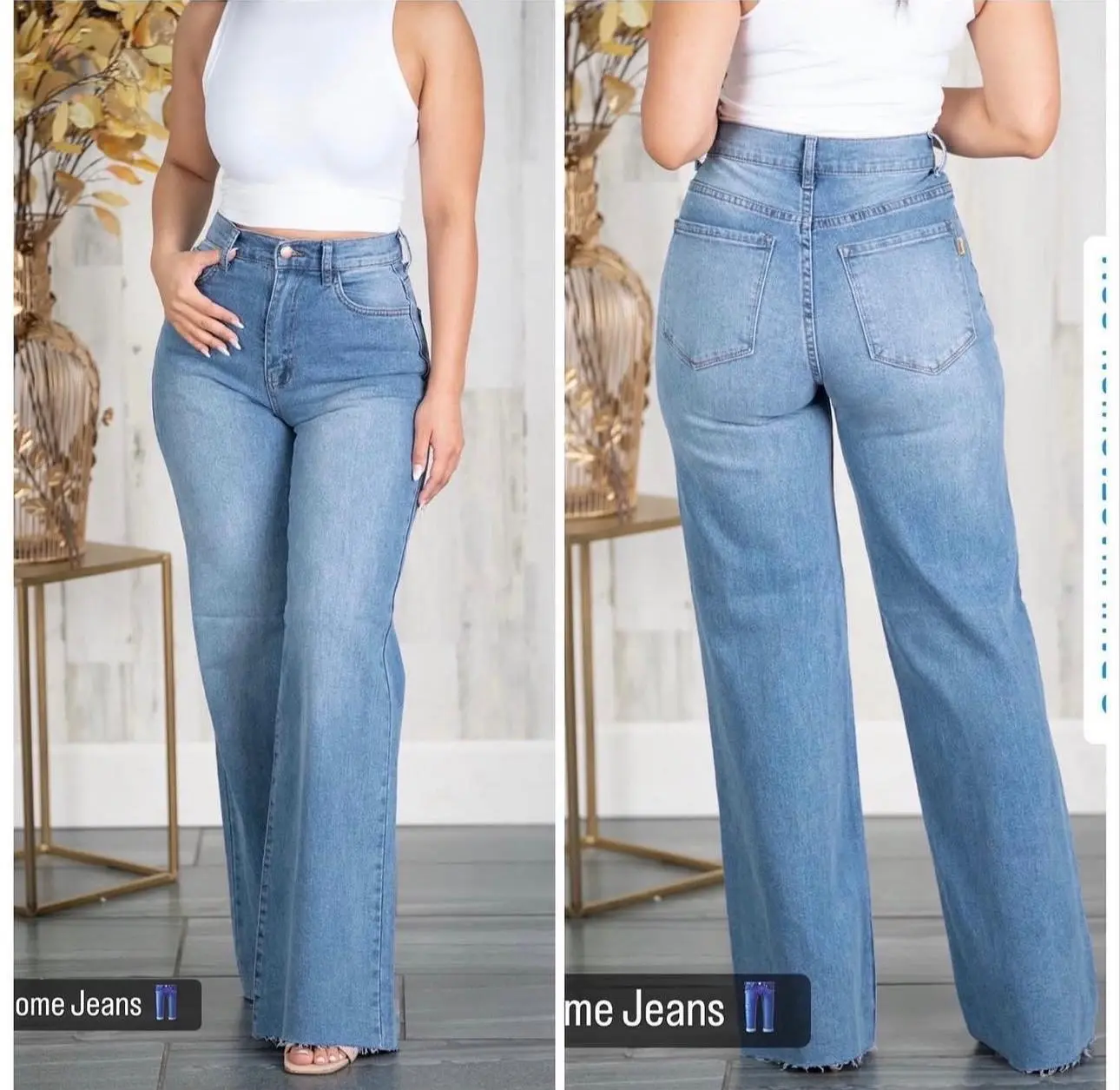 VIBRANT WIDE LEGG AZUL CLARO