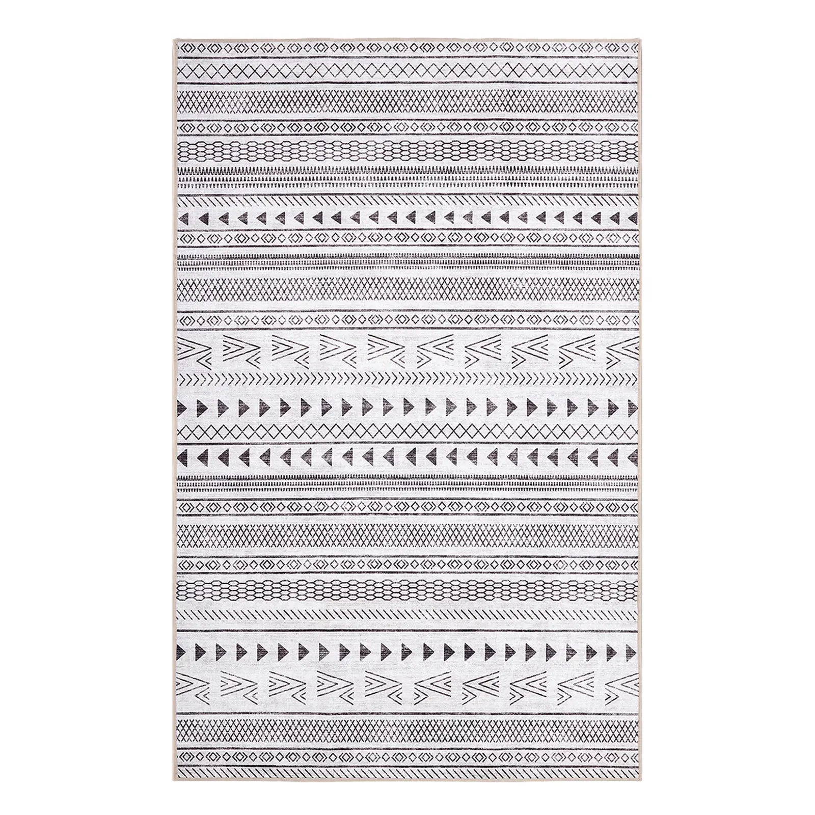 Sweetcrispy Decorative Distressed Pattern Rug - Non-Shedding, Easy-Care Machine Washable, Ideal for Living Room, Bedroom, Entryway, Living Room Rugs, Rugs For Bedroom