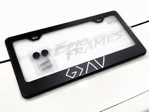 God is Greater Than The Highs and lows Metal Black License Plate Frame PREMIUM