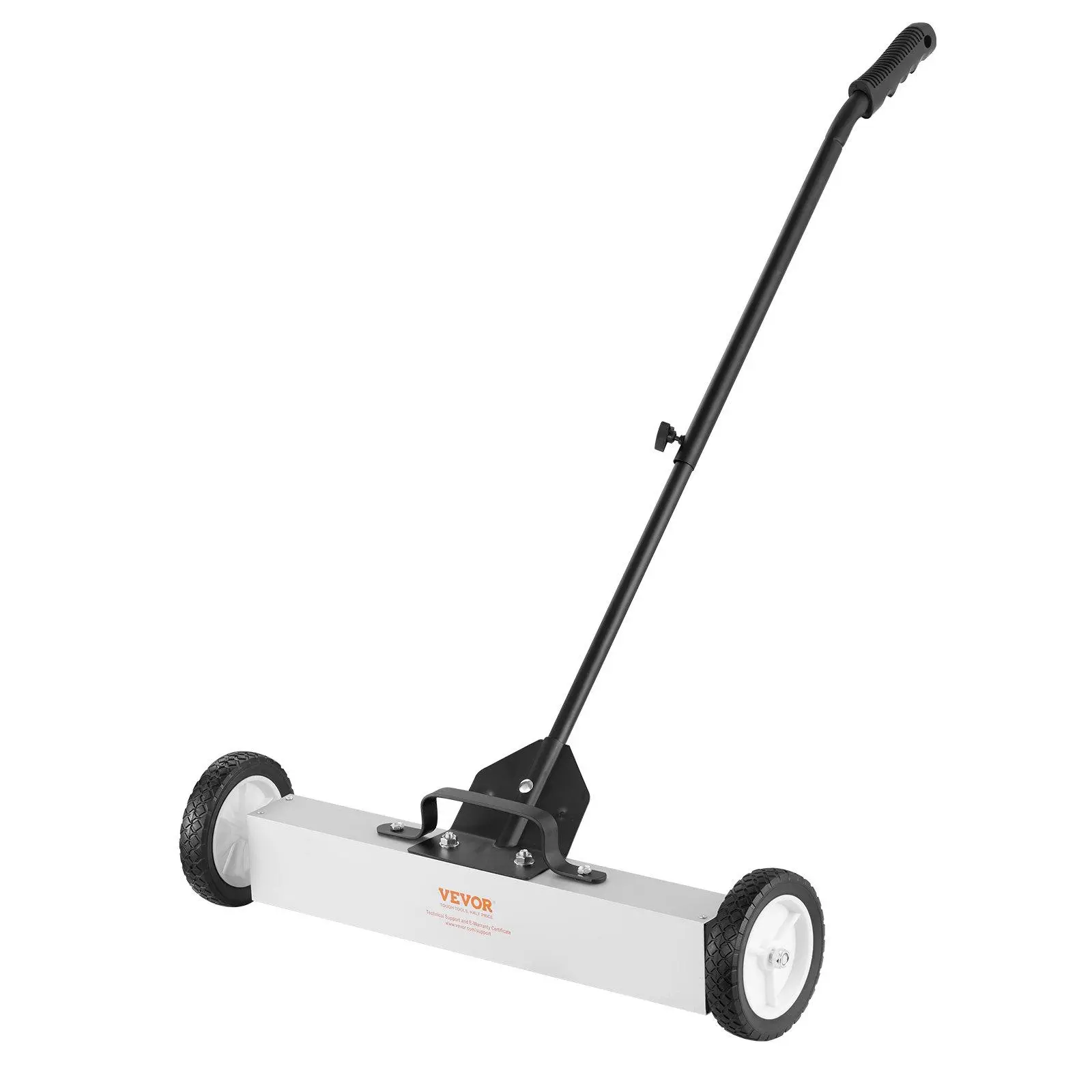 50Lbs Rolling Magnetic Sweeper with Wheels, Push-Type Magnetic Pick Up Sweeper, 24-inch Large Magnet Pickup Lawn Sweeper with Telescoping Handle, Easy Cleanup of Workshop Garage Yard