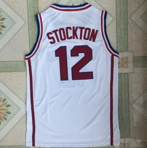 Johnn SStockton #12 Gonzaga Custom Basketball Jersey ALL OVER PRINT