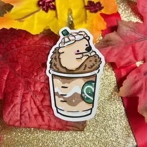 Hedgehog Frappe ~ Sticker