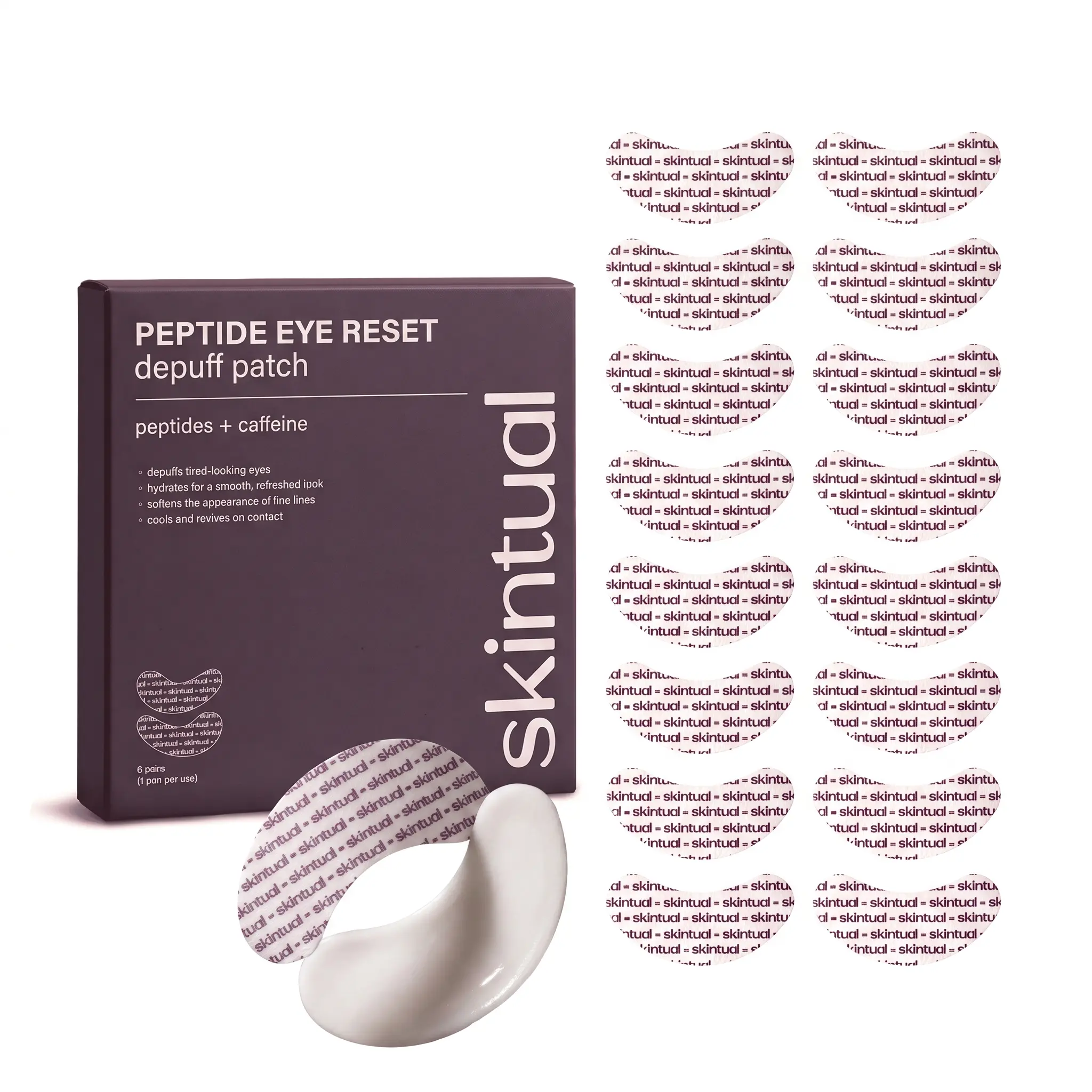 Under Eye Patches for Dark Circles, Puffiness & Bags | Peptide + Caffeine Depuffing Eye Masks | Cooling Hydrogel Gel Pads for Puffy Eyes & Fine Lines | Korean Skincare, 8 Pairs
