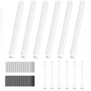 Under Cabinet Lights - Motion Sensor Light Indoor for Pantry, Closet, Kitchen, Bathroom - Battery Operated Magnetic Cabinet Lighting with Auto Off (white light)