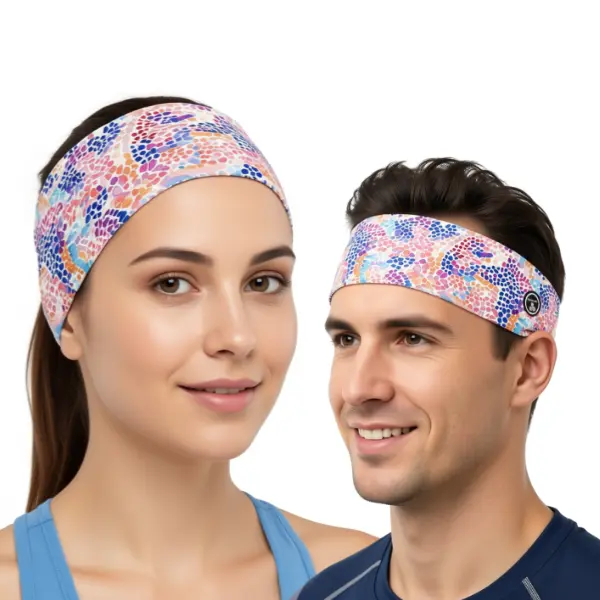 RAVEbandz The Pro Pinpoint Wide No Slip Headband, Performance Stretch Hair Band, Moisture Wicking Sports Headband for Tennis, Pickleball, Golf & Active Lifestyle