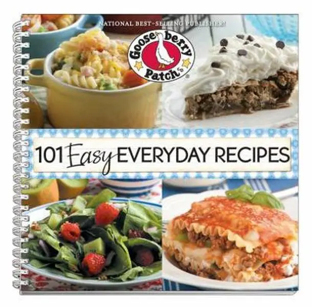 Used Soft Cover Book - 101 Easy Everyday Recipes (101 Cookbook Collection) by Gooseberry Patch - English Cooking Guide with Full-Color Photos, Skillet Suppers, 1.04 lbs, Used Book