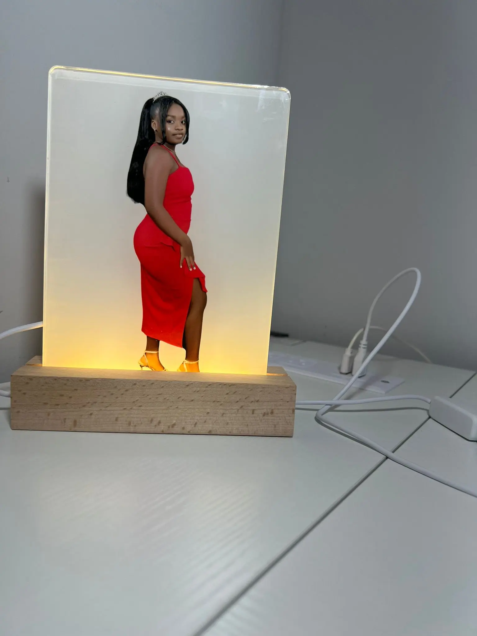 Custom LED Acrylic Night Light- personalized photo Display