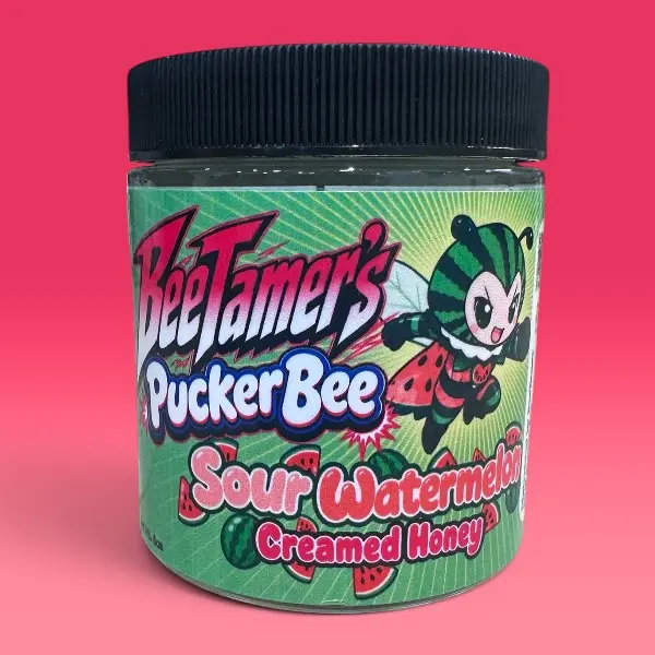 Bee Tamer Sour Watermelon Creamed Honey 6oz