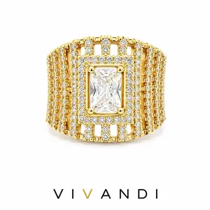Vivandi Square Cut Statement Ring