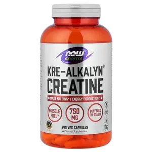 NOW Foods Sports, Kre-Alkalyn® Creatine, 240 Veg Capsules (0.75 g per Capsule)