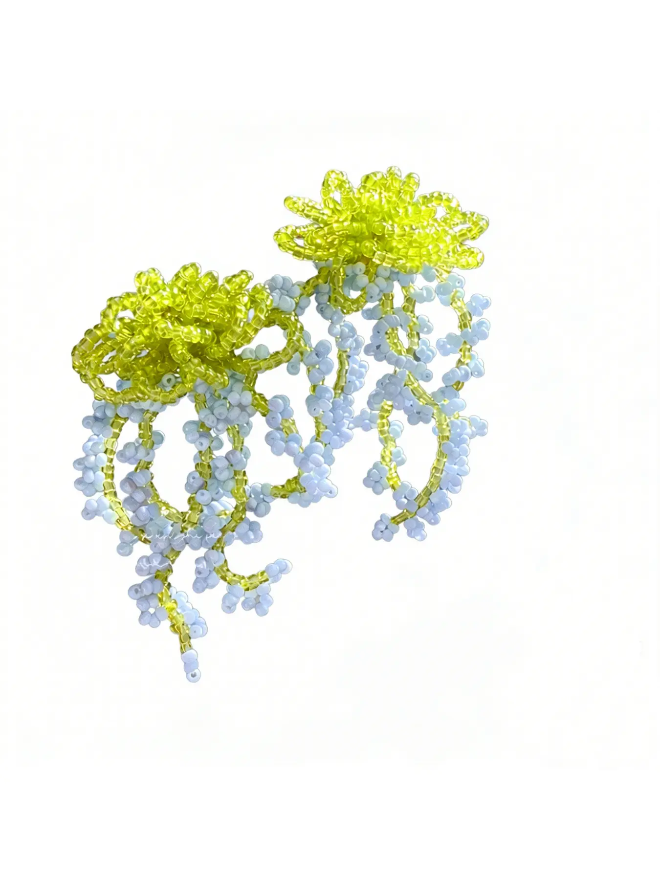 Broken Spring---Blue Earrings