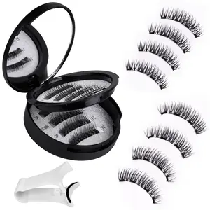 Magnetic Eyelashes Kit - Spiky Eyelash Clusters with Applicator Eyelash Curlers & Eyebrow Kit Glue-Free Waterproof Lightweight lashes