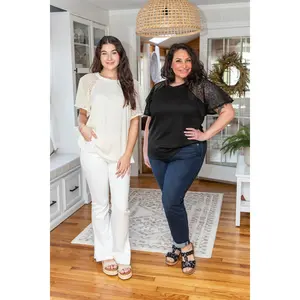 Eliza Crotchet Sleeve Top