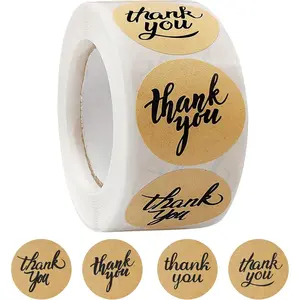 Thank You Stickers 1.5" Self-Adhesive Stickers for Invitation Cards, Wedding Decoration & Thank You Notes