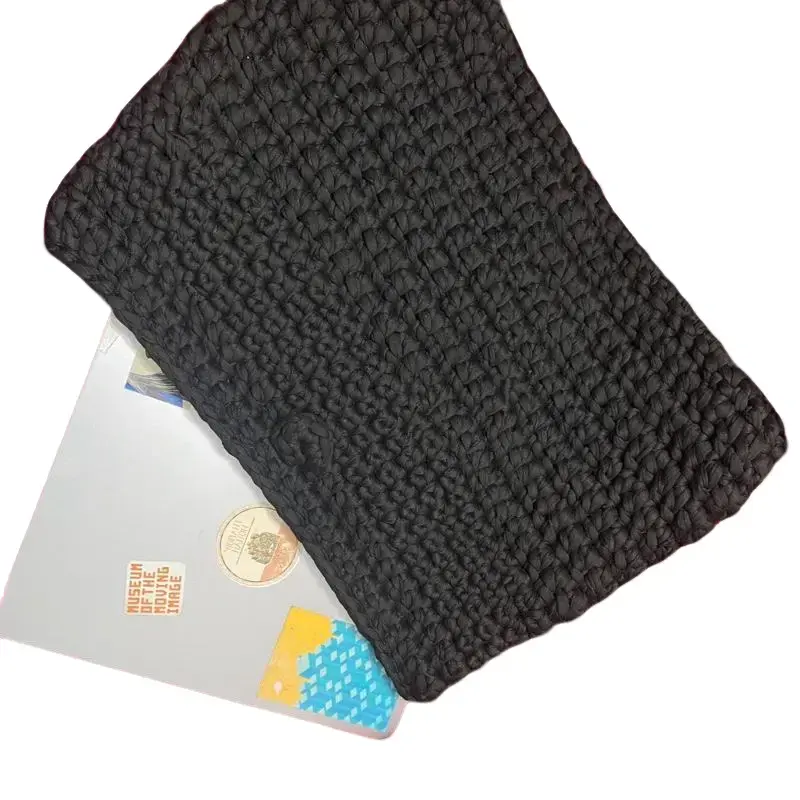 Fully Customizable Crochet Laptop Sleeve - Black Knit Cover for Personalized Protection and Style