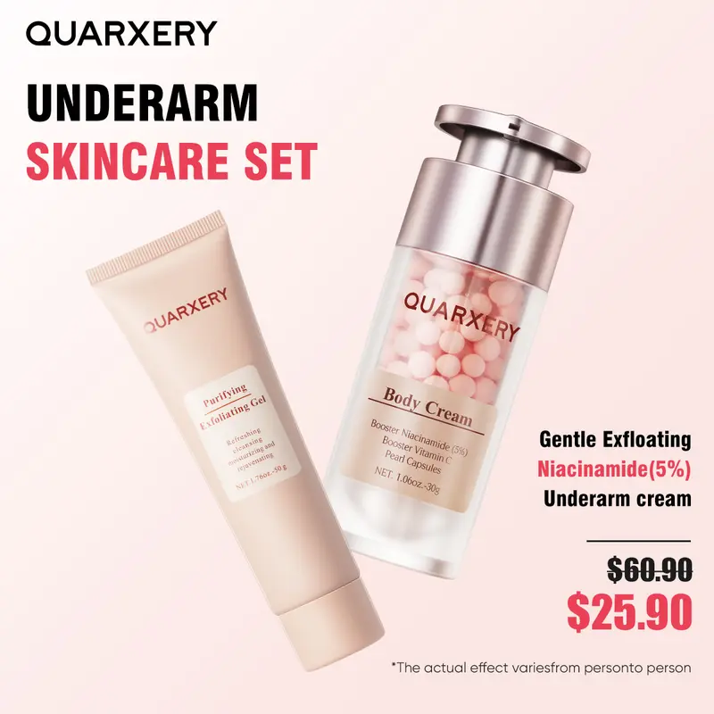 QUARXERY Purifying Enzyme Exfoliating Gel - 50g Face & Body Exfoliating Solution with 5% Niacinamide Booster Pear Capsules for Underarm Care & Skin Purification, Purifies Skin
