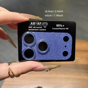 Acrylic Camera Protector Film For Cellphone iPhone 17 ProMax 17Pro 17 16 15 ProMax Back Lens Glitter Star Cover Protective Cap Lens Film