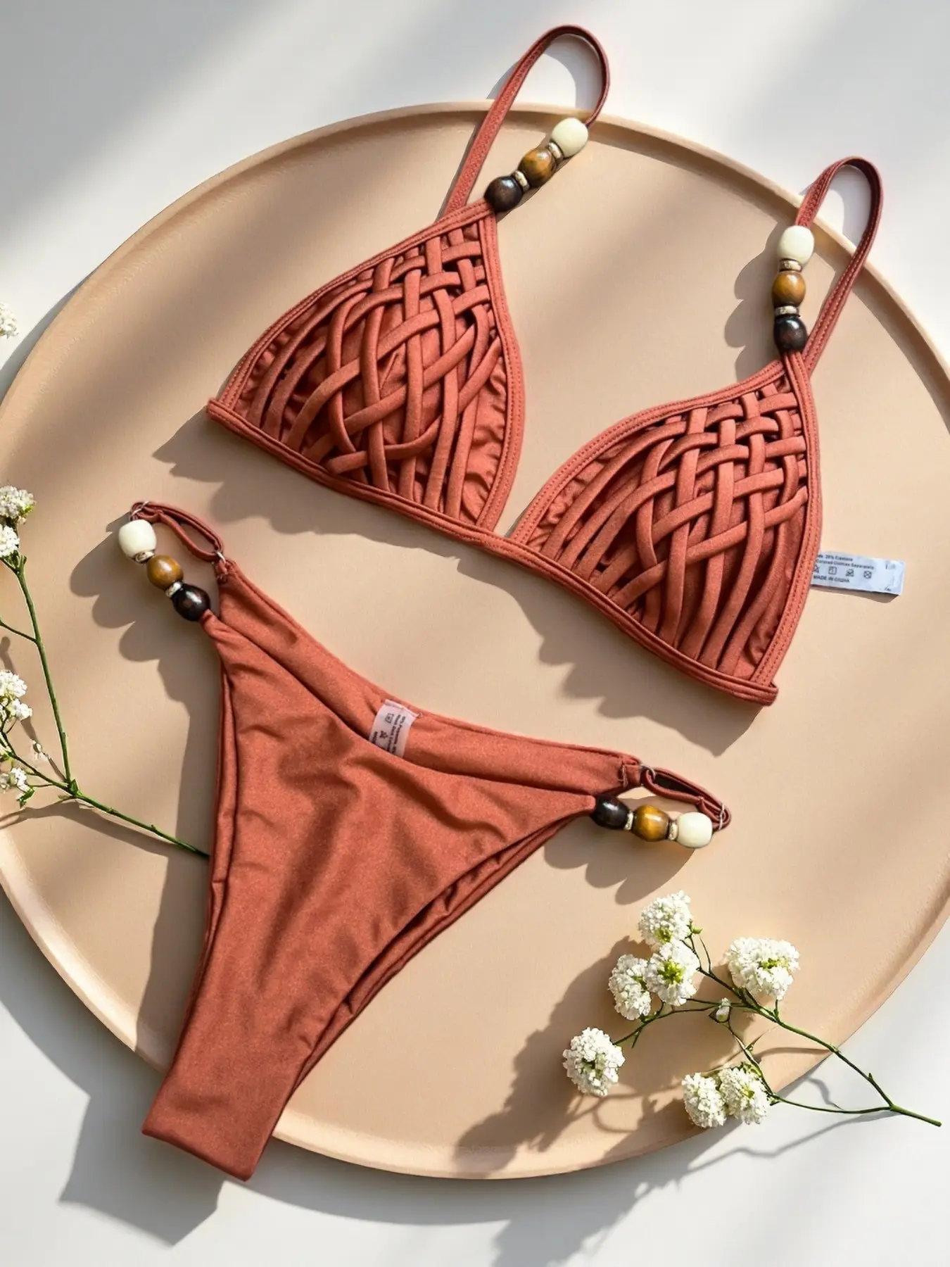 Women's Sexy Bikini Set, Plain Fitted Design, Triangle Bikini Sets, All-Season Wearable Beachwear, Perfect for Summer Days & Nights, Swimsuit Style Bikini, Bikinis Sets, Triangle Bikini Top