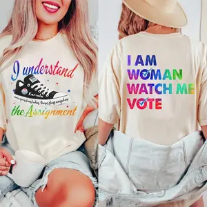 I understand the assignment Kamala Harris Wear Your Shoes Shirt, Unisex Cotton 2 Sides Shirt, Full Sizes, Full Colors, For Men, For Women Top Womenswear Underwear Lady Summer Comfort