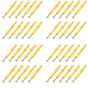 Plastic Expansion Bolt Set, Nylon Expanding Screw Kit, Durable Plastic Fasteners for Secure Fixtures, Ideal for DIY Projects & Home Use