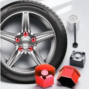 Universal Car Wheel Hub Nut Covers - Anti-Rust Lug Bolt Caps, 17mm 19mm 21mm Tire Nut Covers, Durable Alloy Wheel Accessories for Cars & Trucks.