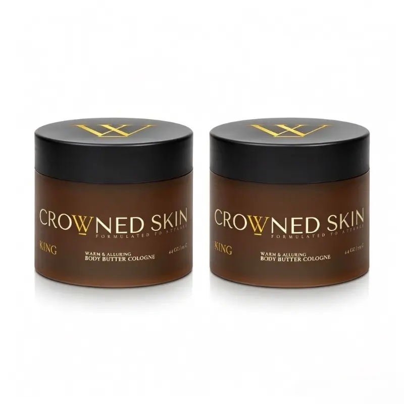 【Buy 1 Get 1 Free】Crowned Skin King Body Butter Cologne, Warm & Alluring Masculine Scent Body Moisturizer for Men 4.4oz