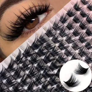 140pcs Eyelash Extensions DIY Manga Lash Clusters, Spikes Lash Clusters, Wispy Spiky False Eyelashes for Natural Look, 9D Fake Eyelashes at Home, Individual False Eyelash, Eyelash Falsies