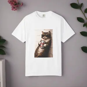 Funny Cat Watching T-Shirt | Relatable Meme Cat Tee | Introvert Humor Shirt | Aesthetic Cat Graphic Tee