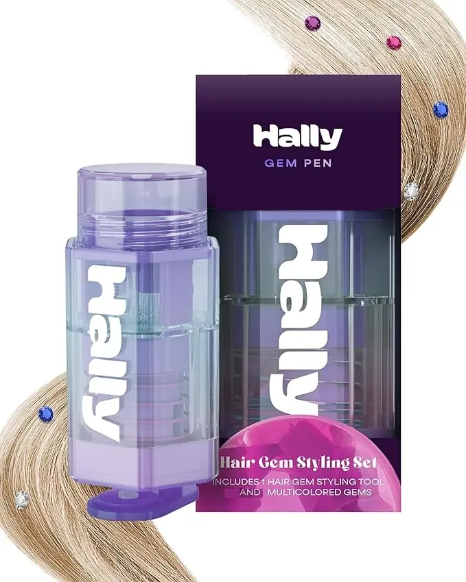 Hair gems for all ocasiones fits all head types comes with box Amazon.com: Hally Hair Gem Pen, 240 Stick-On Hair Gems with  main image 2