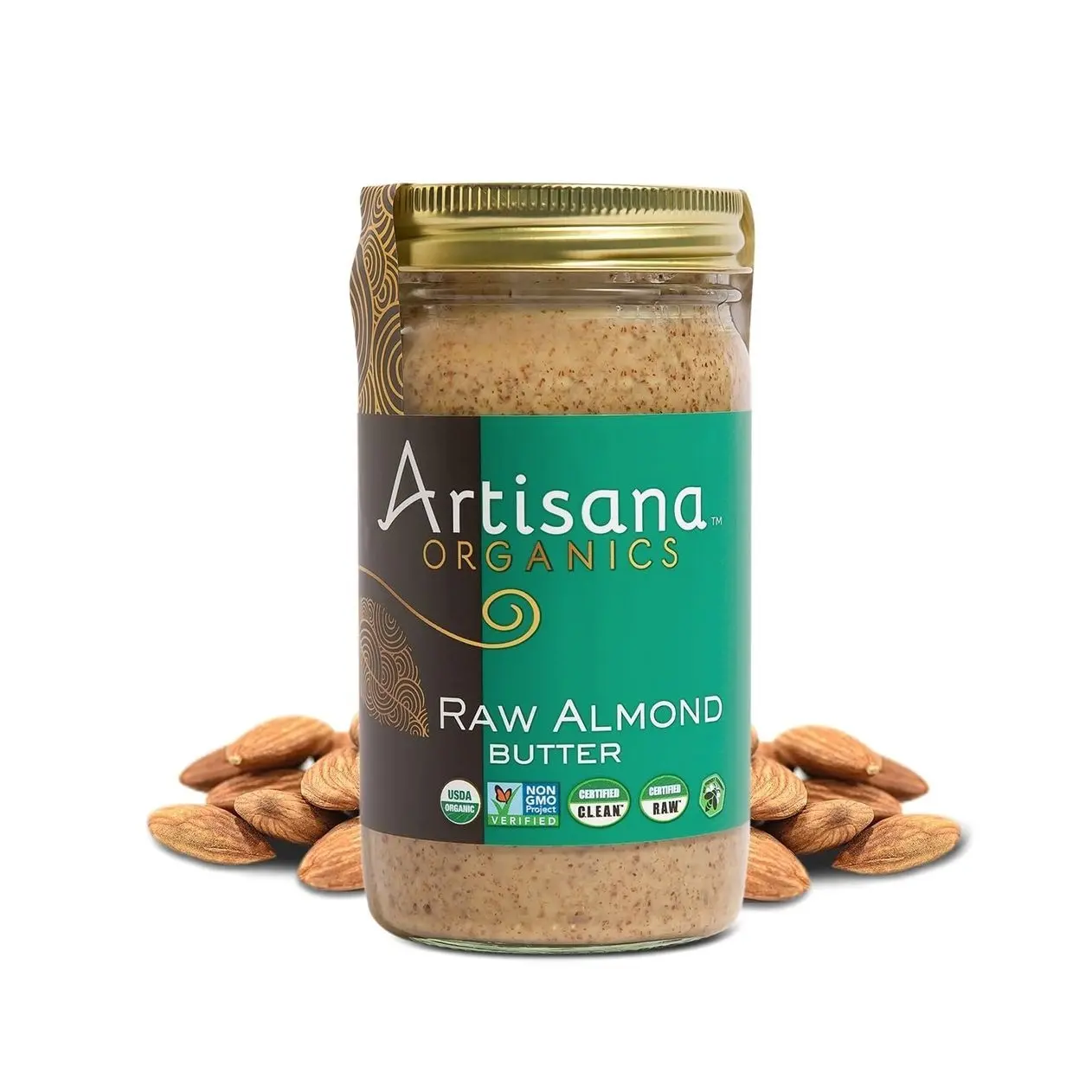Artisana Organics Raw Almond Butter, 14oz | USDA Organic, No Sugar Added, No Palm Oil, Vegan, Paleo and Keto Friendly, Non GMO