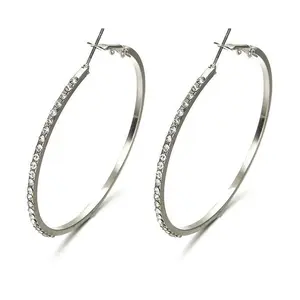 Super Shiny Diamond-Studded Hoop Earrings 2025 New Unique Niche Earrings for Women with Square and Round Faces