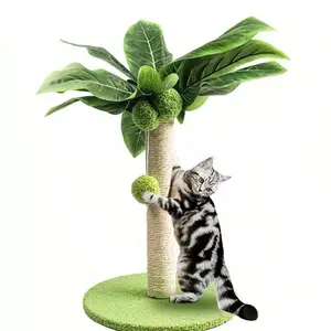 New Cat Palm Tree Climbing Frame & Scratching Post Made of Jute