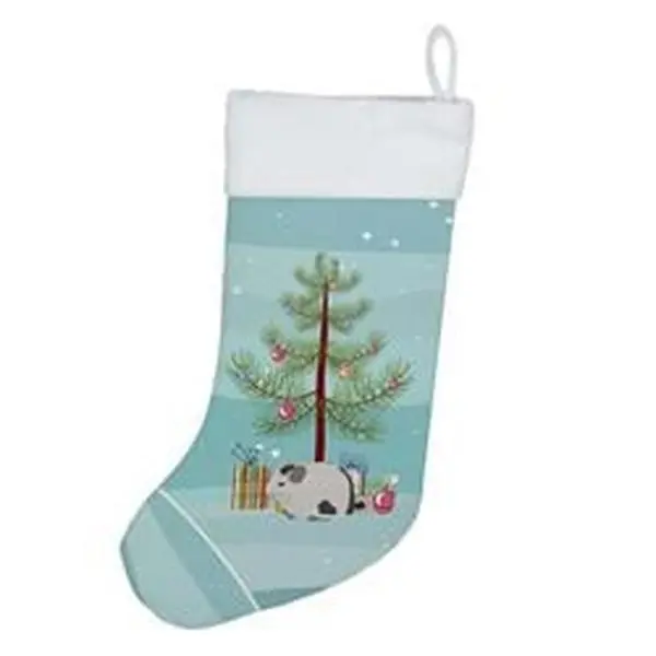 Unisex Mosaic Chinchilla Christmas Stocking (18x13.5 in), Festive Home Decor, Holiday Gift