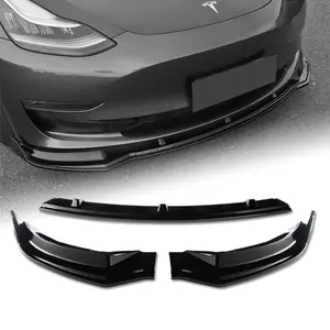 Sport-Style Front Bumper Lip Body Kit Spoiler Compatible with 2017 - 2023 Tesla Model 3 Bumper