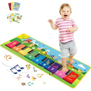 Floor Piano Mat for Toddlers, Baby Kid Sensory Educational Dancing Keyboard Carpet Animal Sounds Blanket Touch Playmat Musical Mats Birthday Toddler Toys for 1 2 3 4 5 Year Old Boy Girl Gifts