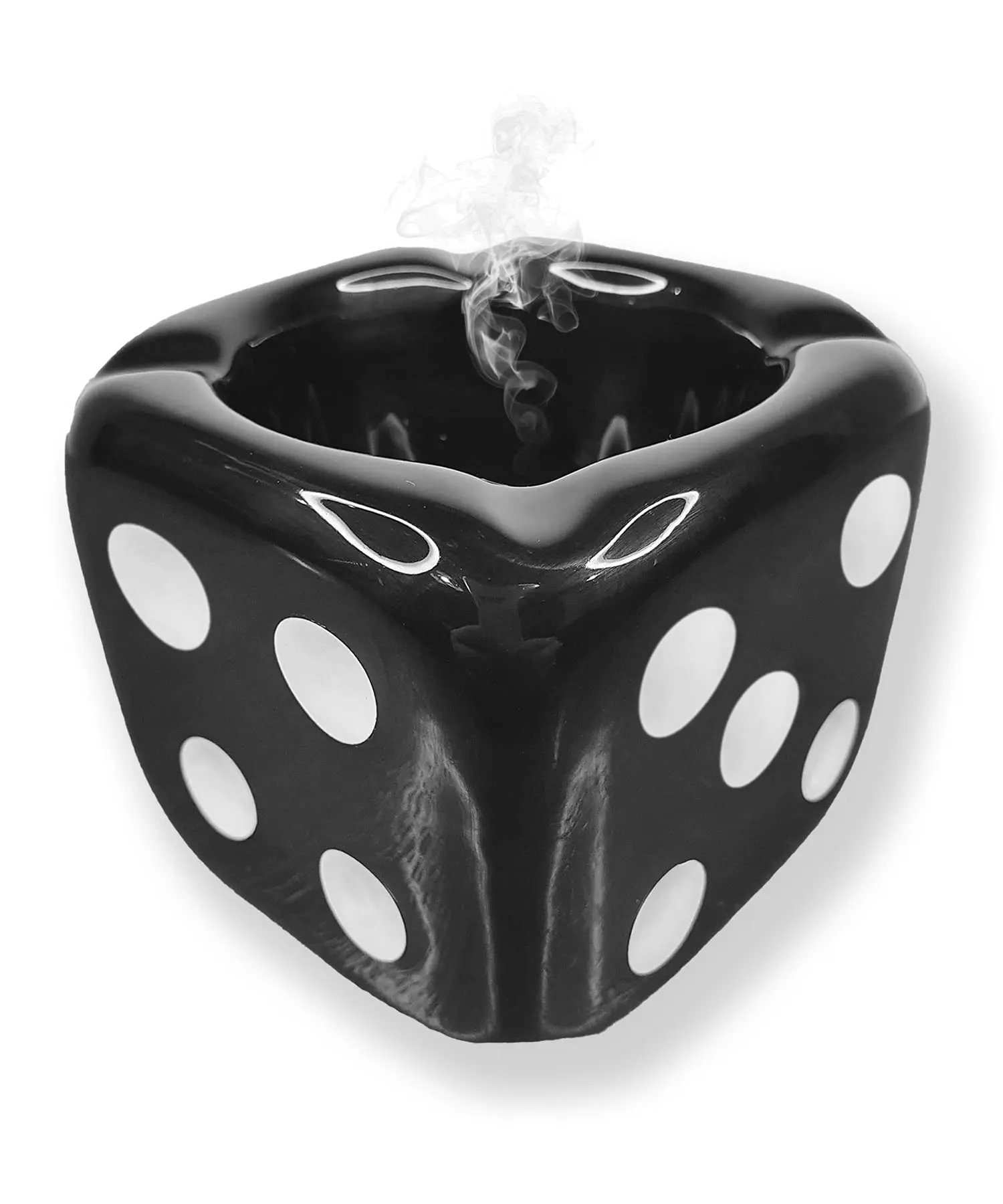 Premium Ceramic Vintage Dice Ashtray - Suitable for Indoor Outdoor Patio Tabletop Decoration