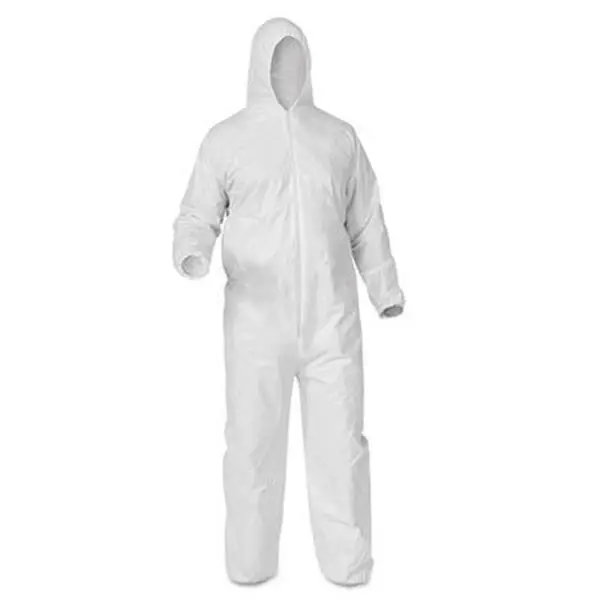 Men's Workwear Coverall, Lightweight and Protective Hooded Suit, A35 Plain Solid Full Length, White, Size Extra Large (2XL), Menswear, Clothes, Coverall Suit, Size 2Xl, Uniforms, A35 Coveralls
