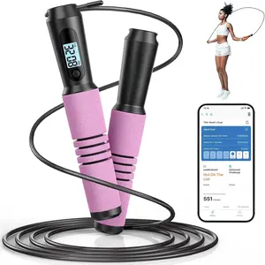 Jump Rope, Fitness Skipping Rope with APP Data Analysis, Workout Jump Ropes for Home Gym, Crossfit, Jumping Rope Counter for Exercise for Men, Women
