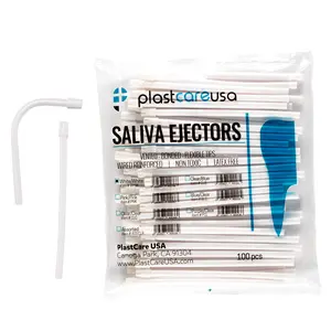 100 White Disposable Dental Saliva Ejectors Suction Tips - Latex Free