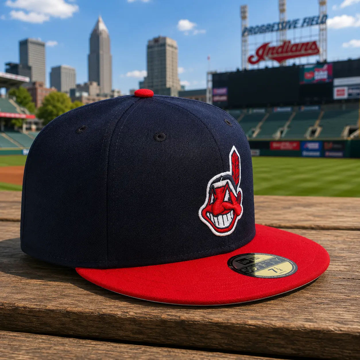 Cleveland Indians New Era Red Home Collection On Field 59FIFTY Fitted Hat Premium NBA Streetwear